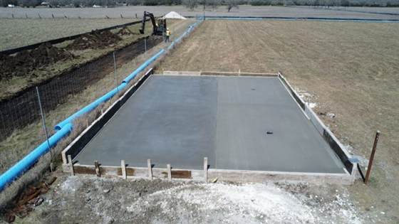Commercial utility concrete pad