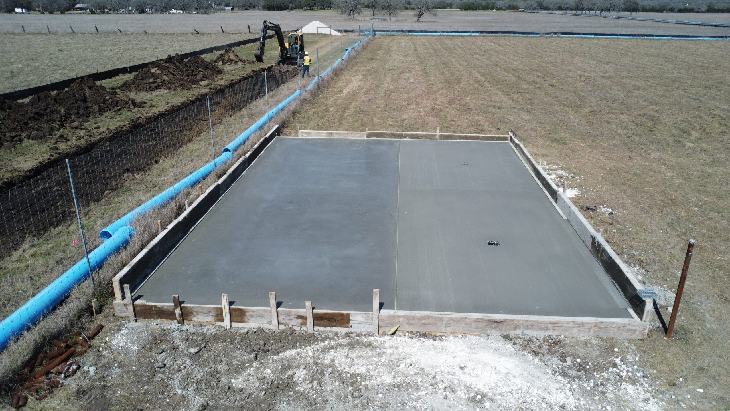 Commercial utility concrete pad