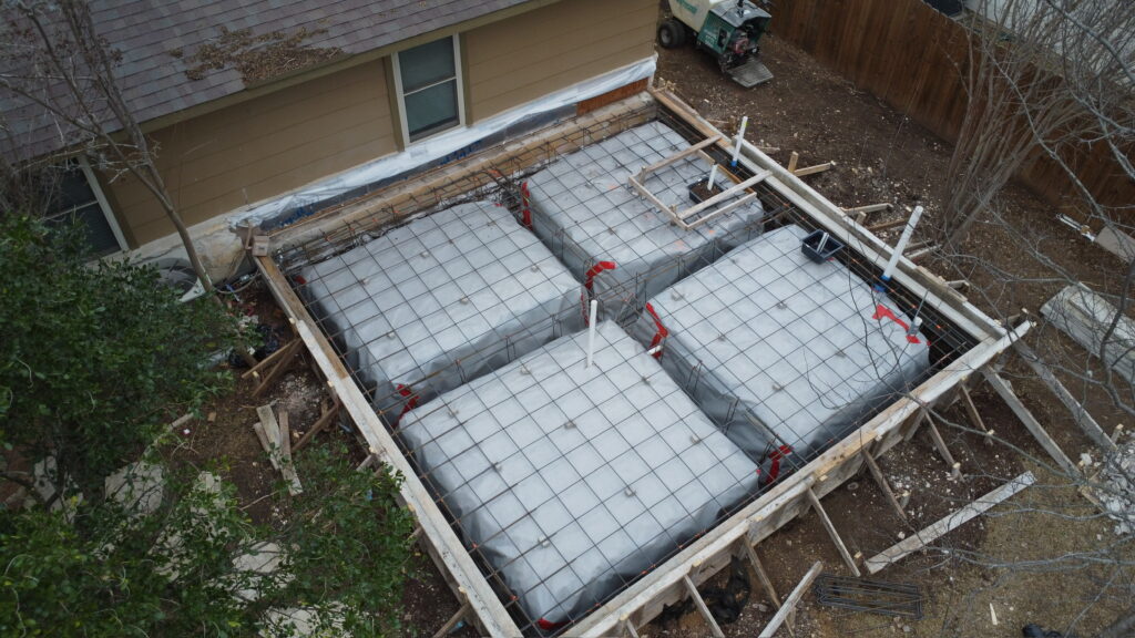 Commercial project before concrete work