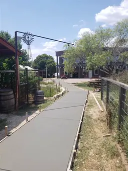 Concrete sidewalk addition